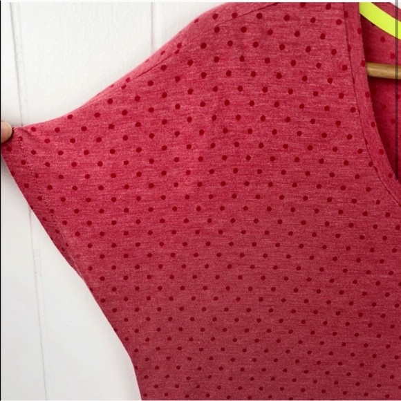 Nike Red Polka Dot Dri Fit Short Sleeve Tee Shirt - Picture 3 of 6